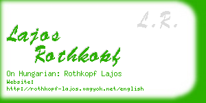lajos rothkopf business card